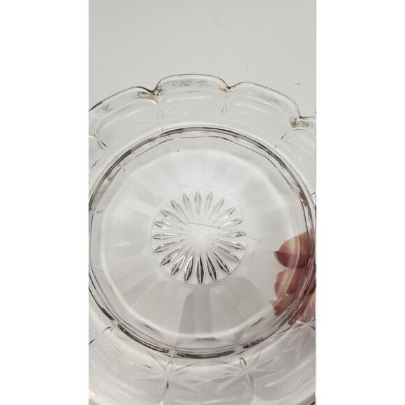 Vintage Glass Sugar Creamer, Round Butter Dish, Cheese Dome, Gold Trim  Set - Picture 5 of 7